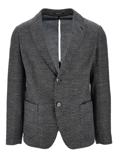Emporio Armani chevron single-breasted blazer