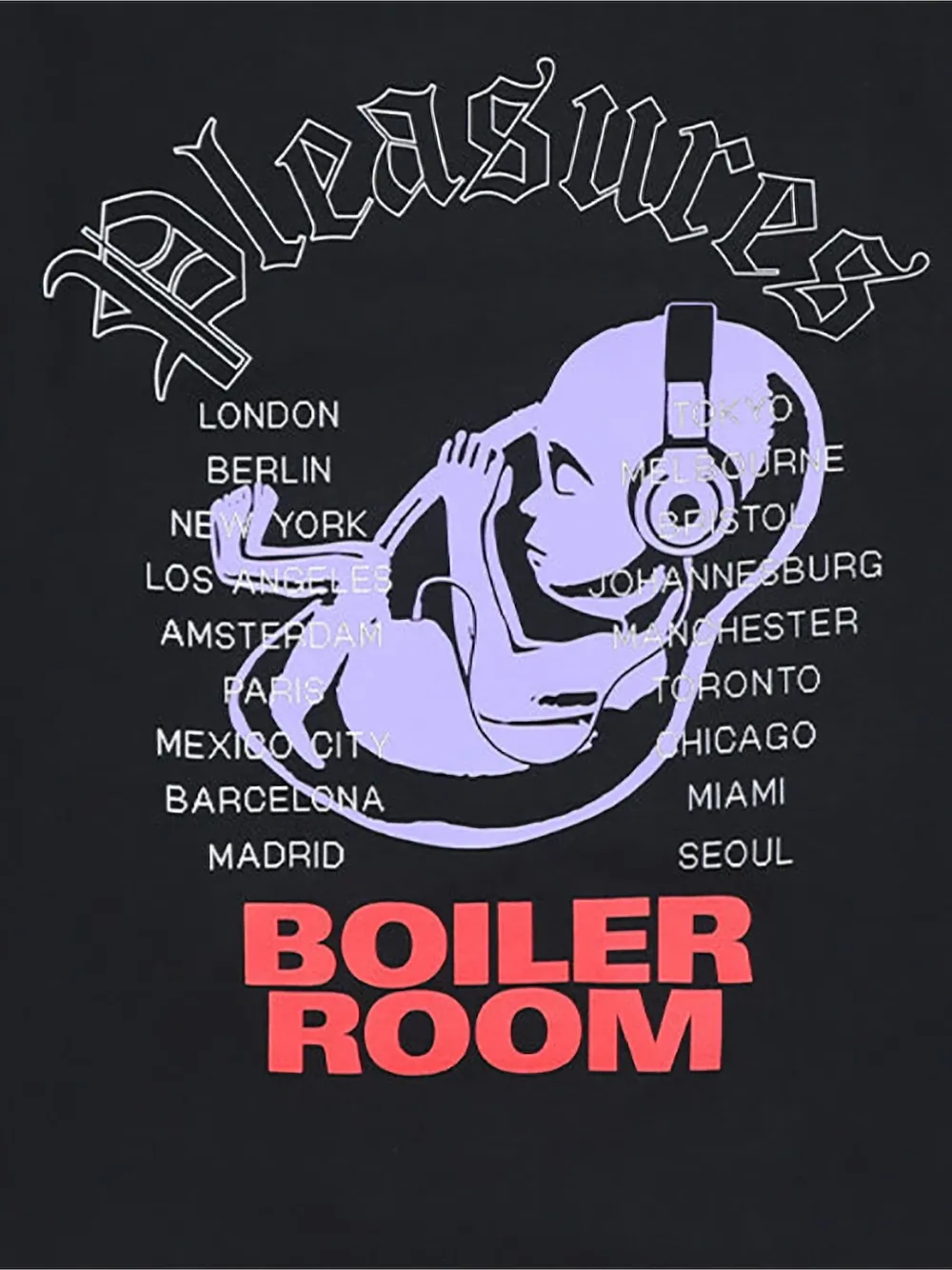 Pleasures Headphone graphic-print T-shirt - Zwart