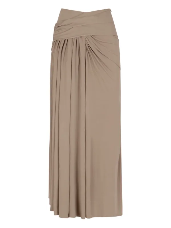 Christopher Esber Aiba Draped Maxi Skirt in Neutrals