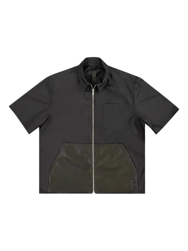 Chrome Hearts zip-up leather-pockets Shirt | Black | FARFETCH JO