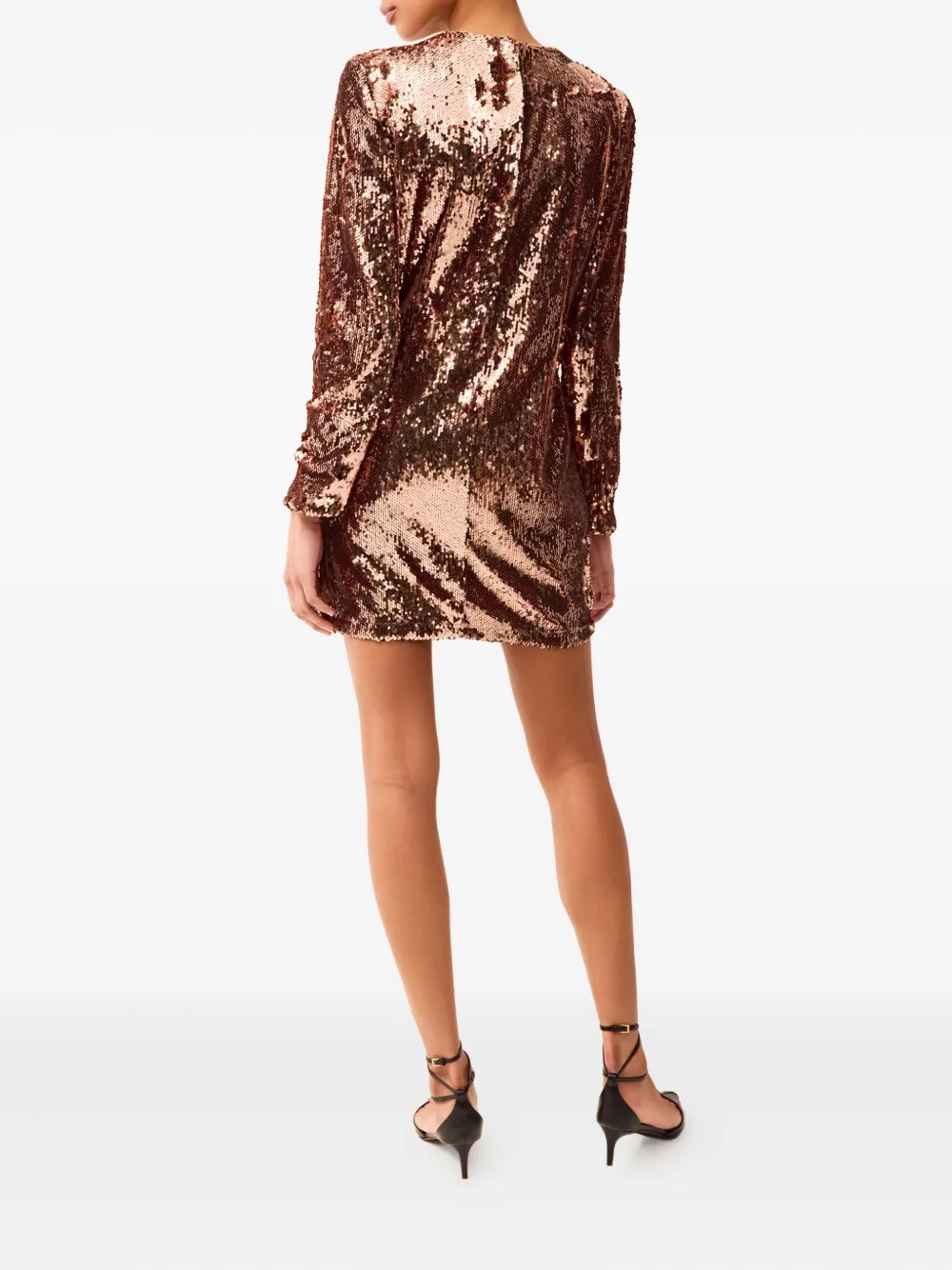 Marie Oliver Scarlet Sequin Mini Dress In Brown