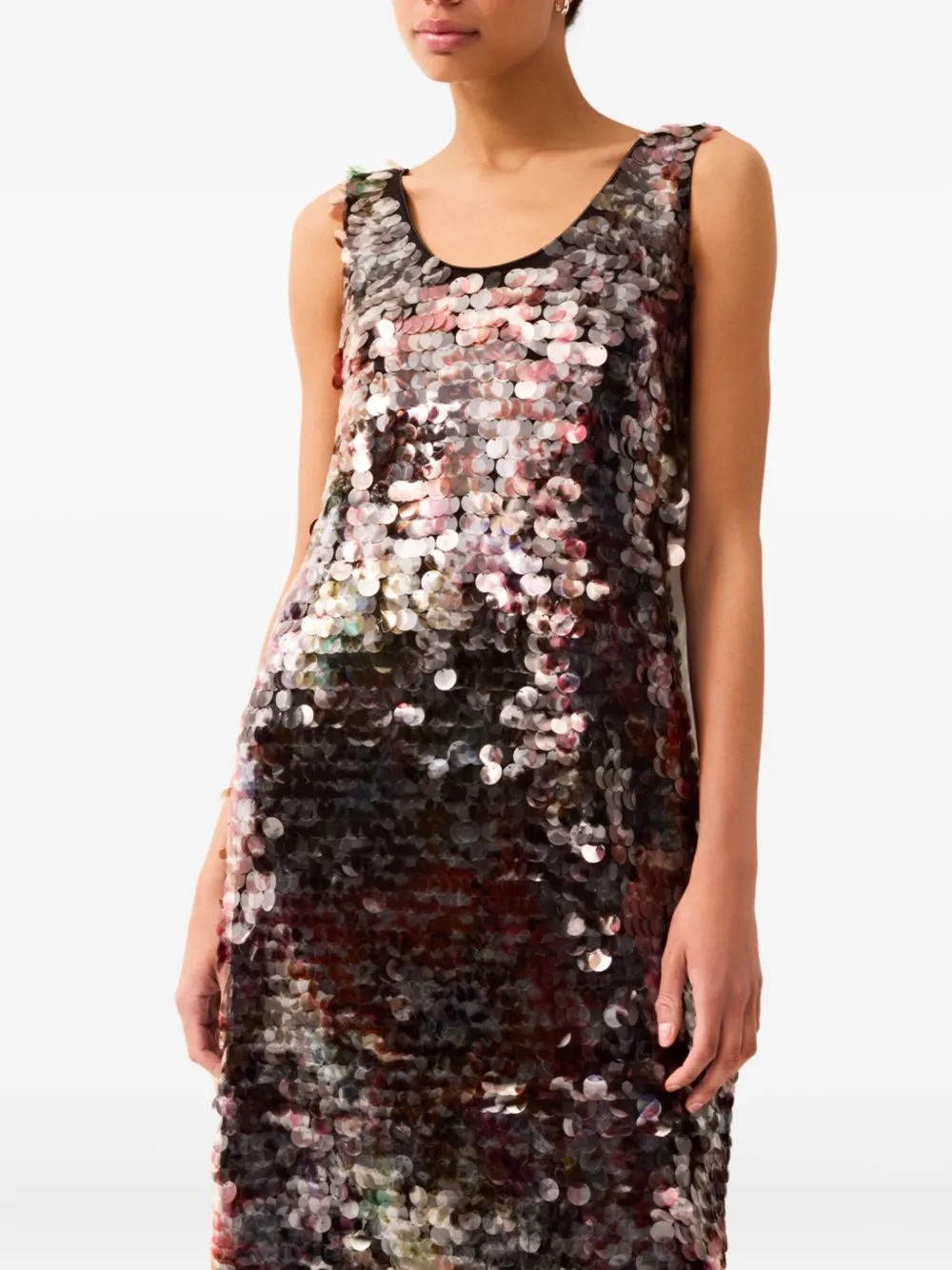 Marie Oliver Olympia Sequin Midi Dress In Black