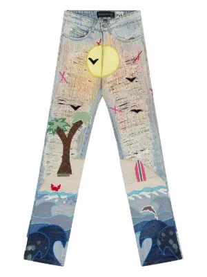 GALLERY DEPT. Hollywood Blv LA フレアジーンズ | ホワイト | FARFETCH JP