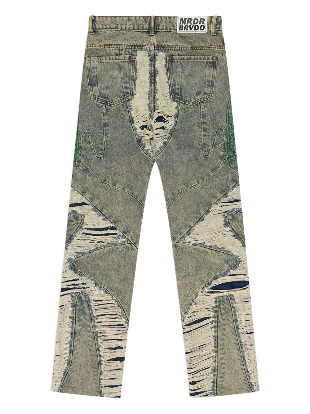 Who Decides War Wave gerafelde jeans - Blauw