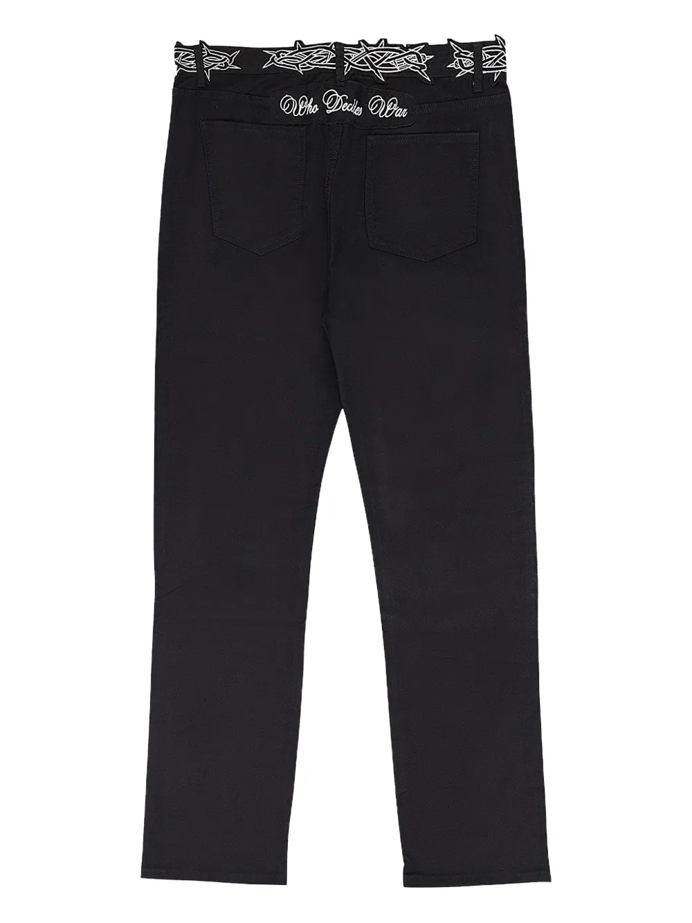 Who Decides War Thorned Day trousers - Zwart