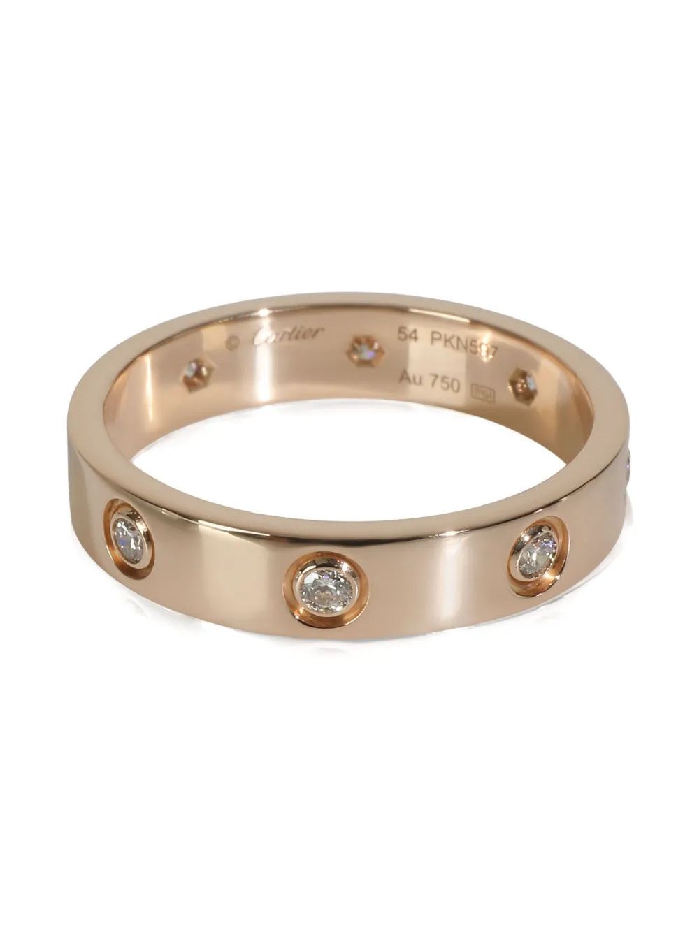 Pre-owned Cartier 18k Rose Gold Love Diamond Ring