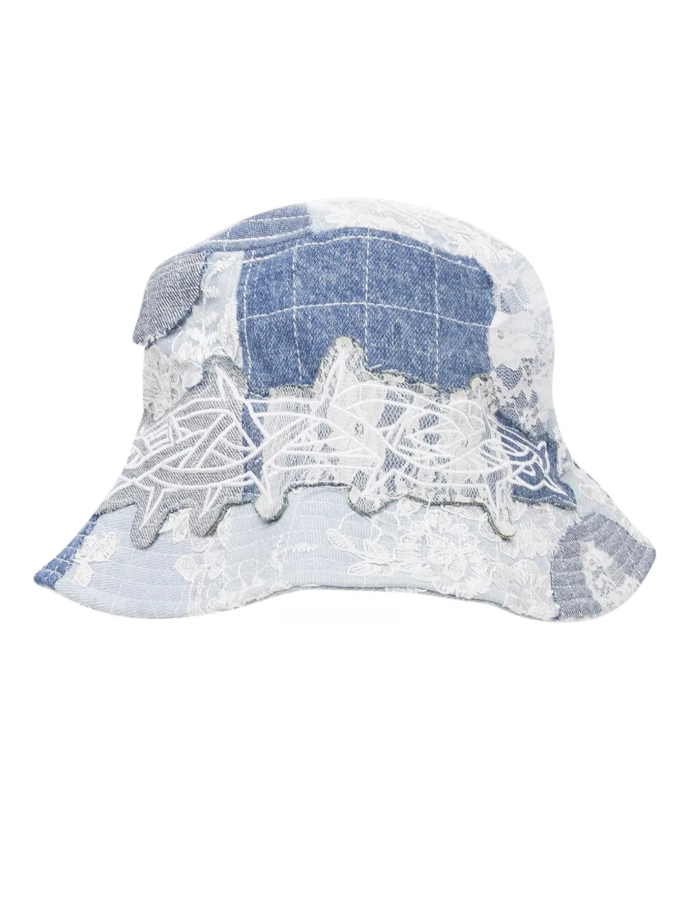 Who Decides War thorn wrapped grid bucket hat | Blue | Image 1