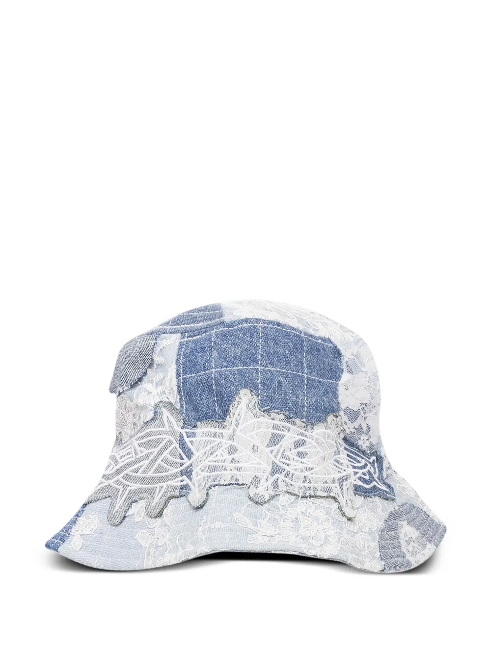 Who Decides War thorn wrapped grid bucket hat | Blue | Image 1