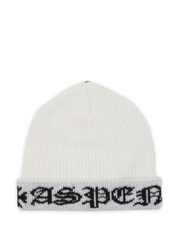 Chrome Hearts Big Daddy Bashmere Beanie | White | FARFETCH JO