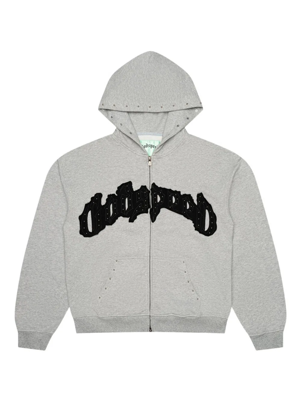 GODSPEED Symmetric Studded  hoodie | Grey | Image 1