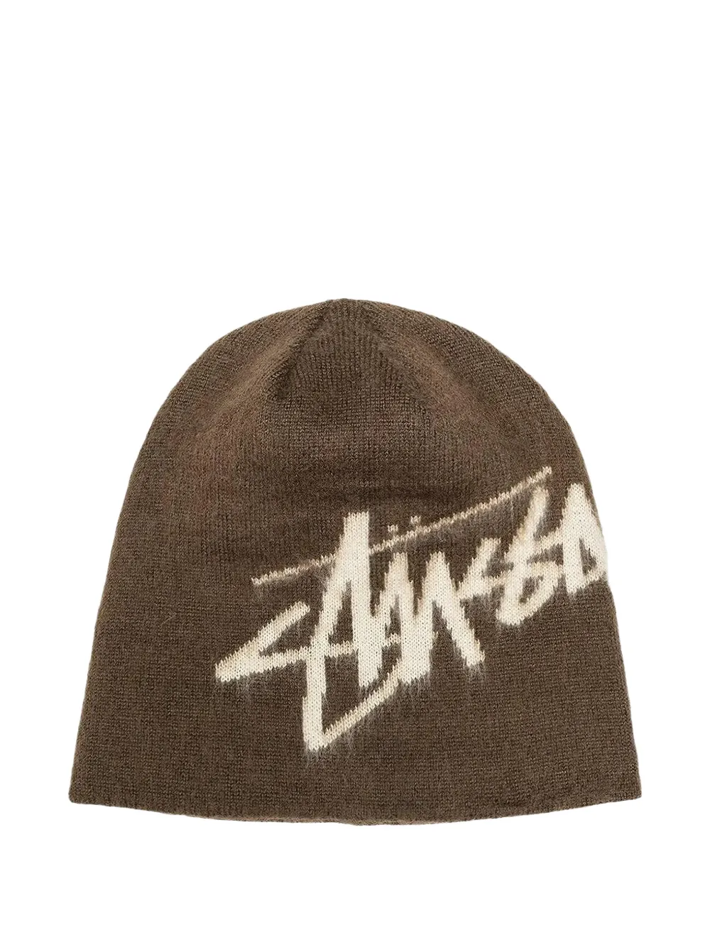 Stussy Logo-detail Skullcap In Brown