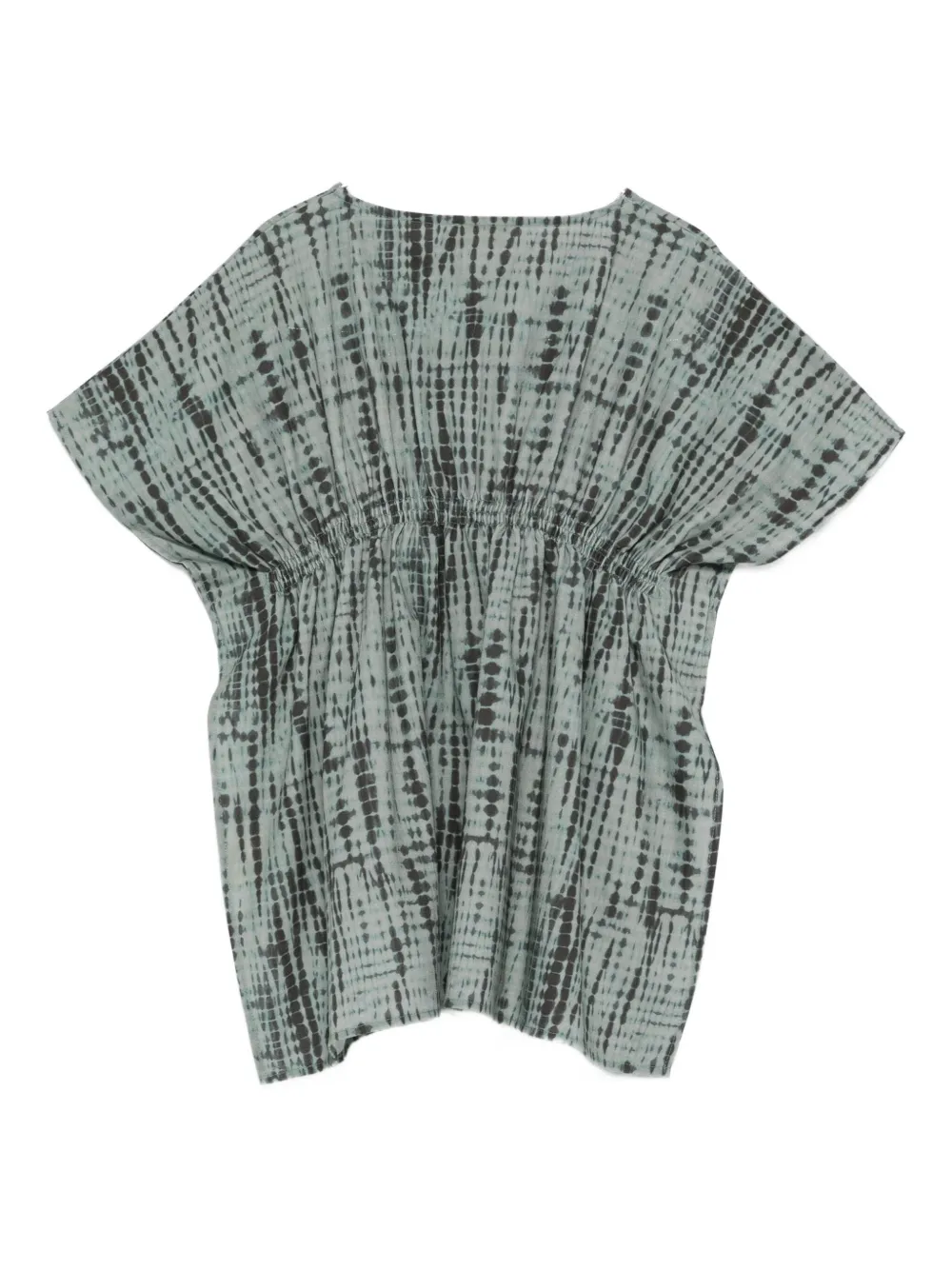Andorine Tie Dye-pattern Kaftan In Green