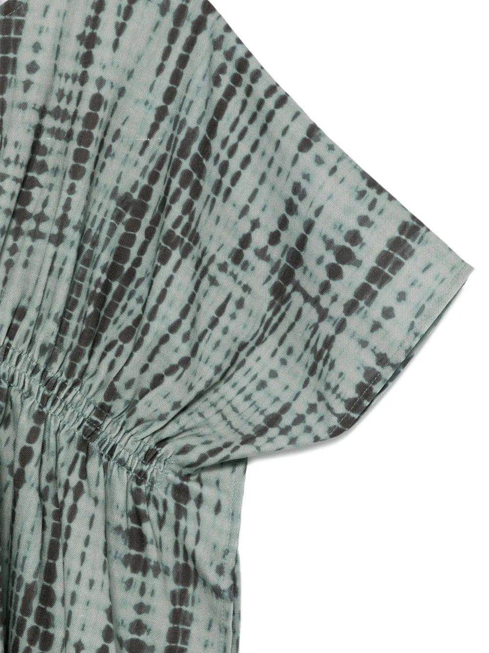 Andorine Tie Dye-pattern Kaftan In Green