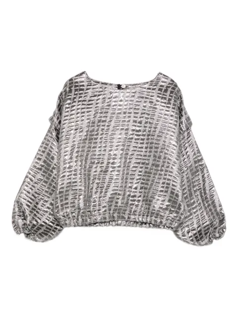 Andorine jacquard metallic top
