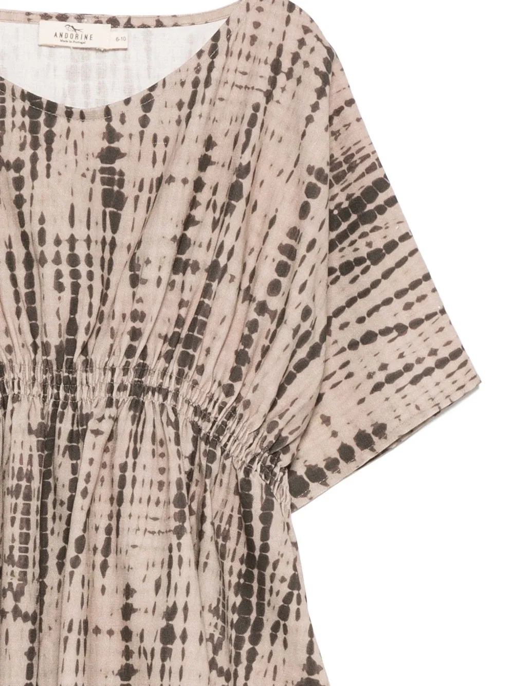 Andorine Jurk met tie-dye Beige