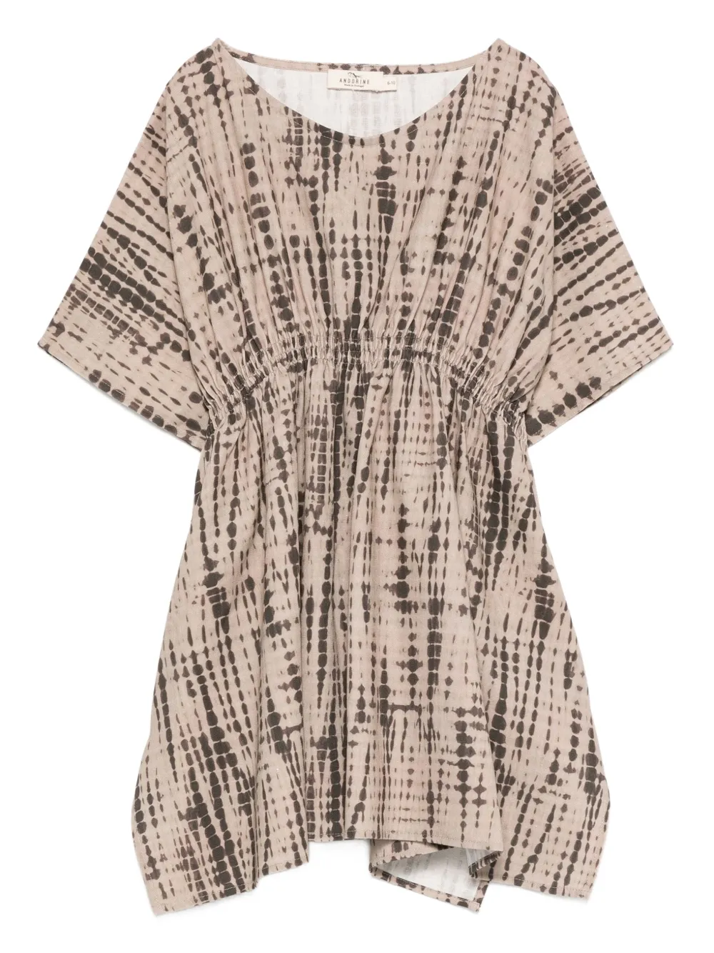Andorine robe à imprimé tie dye | tons neutres | Image 1