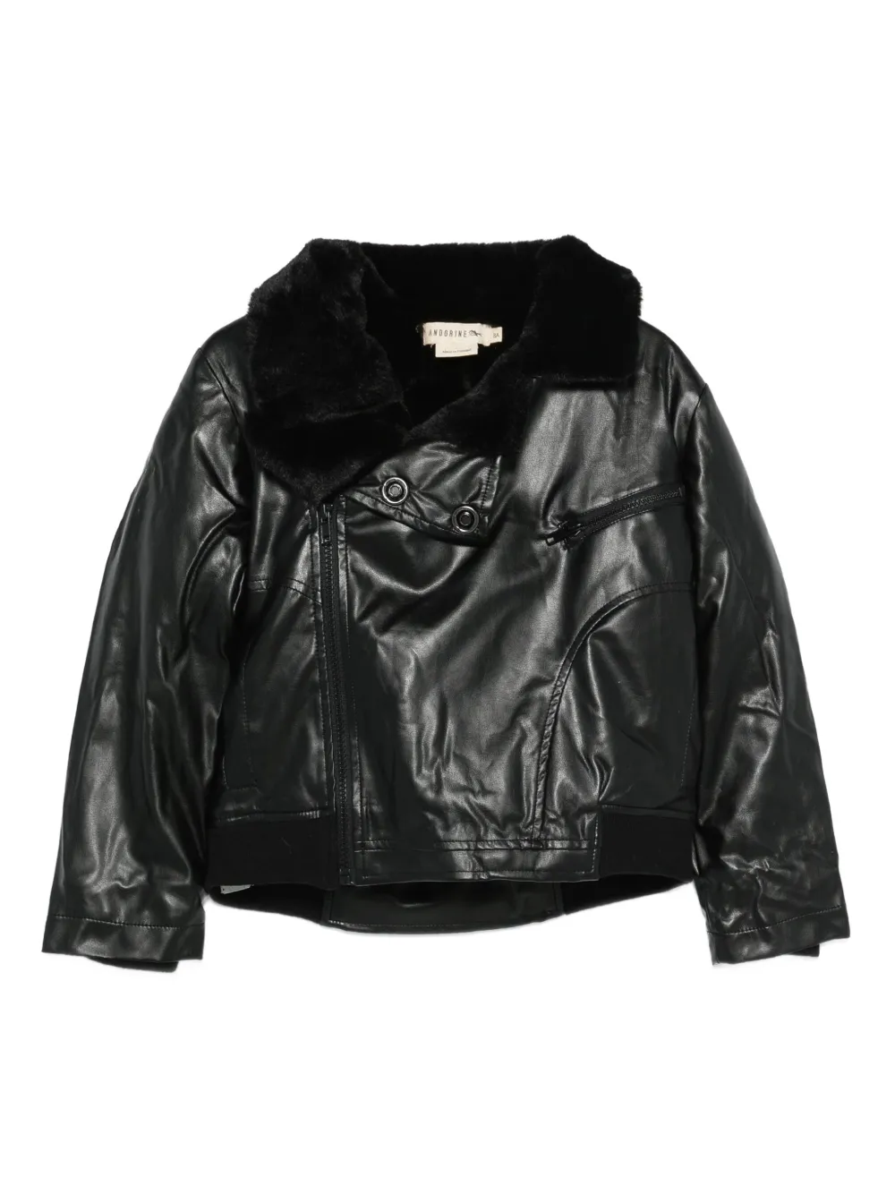 Andorine veste à col texturé | noir | Image 1