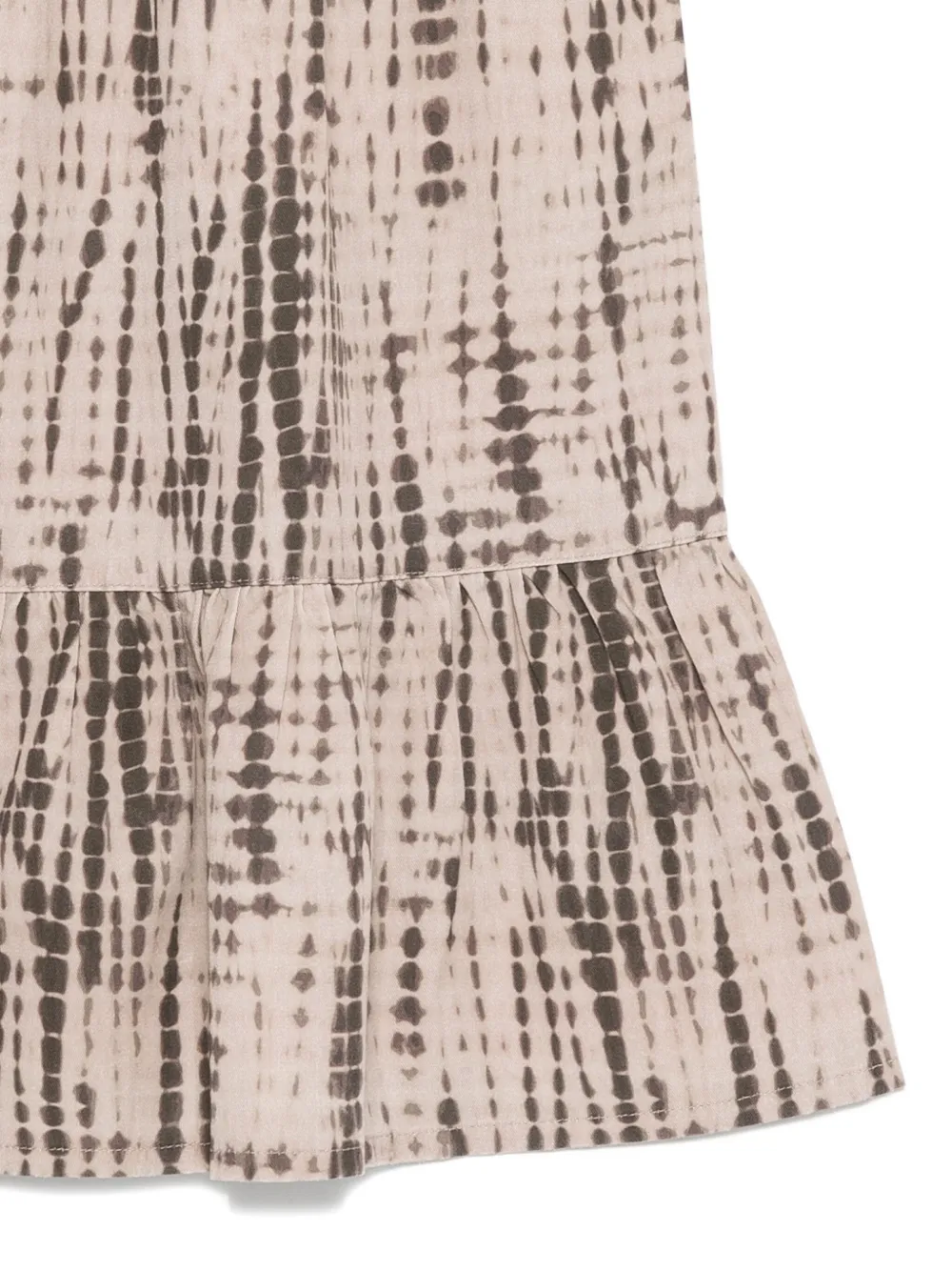 Andorine Tie-dye Ruffled Skirt In Neutral