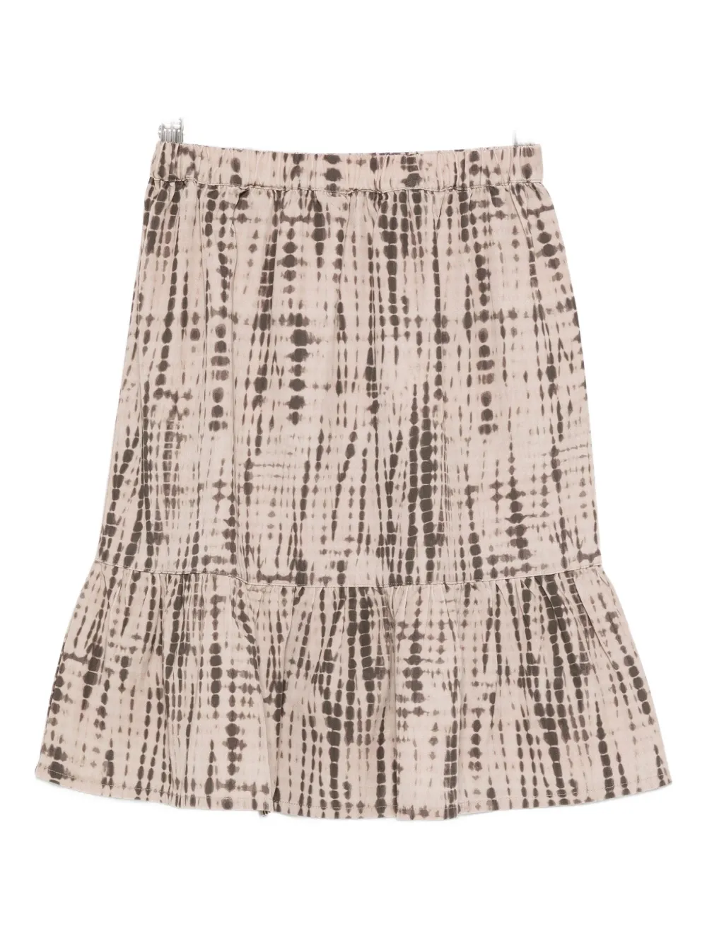 Andorine Tie-dye Ruffled Skirt In Neutral