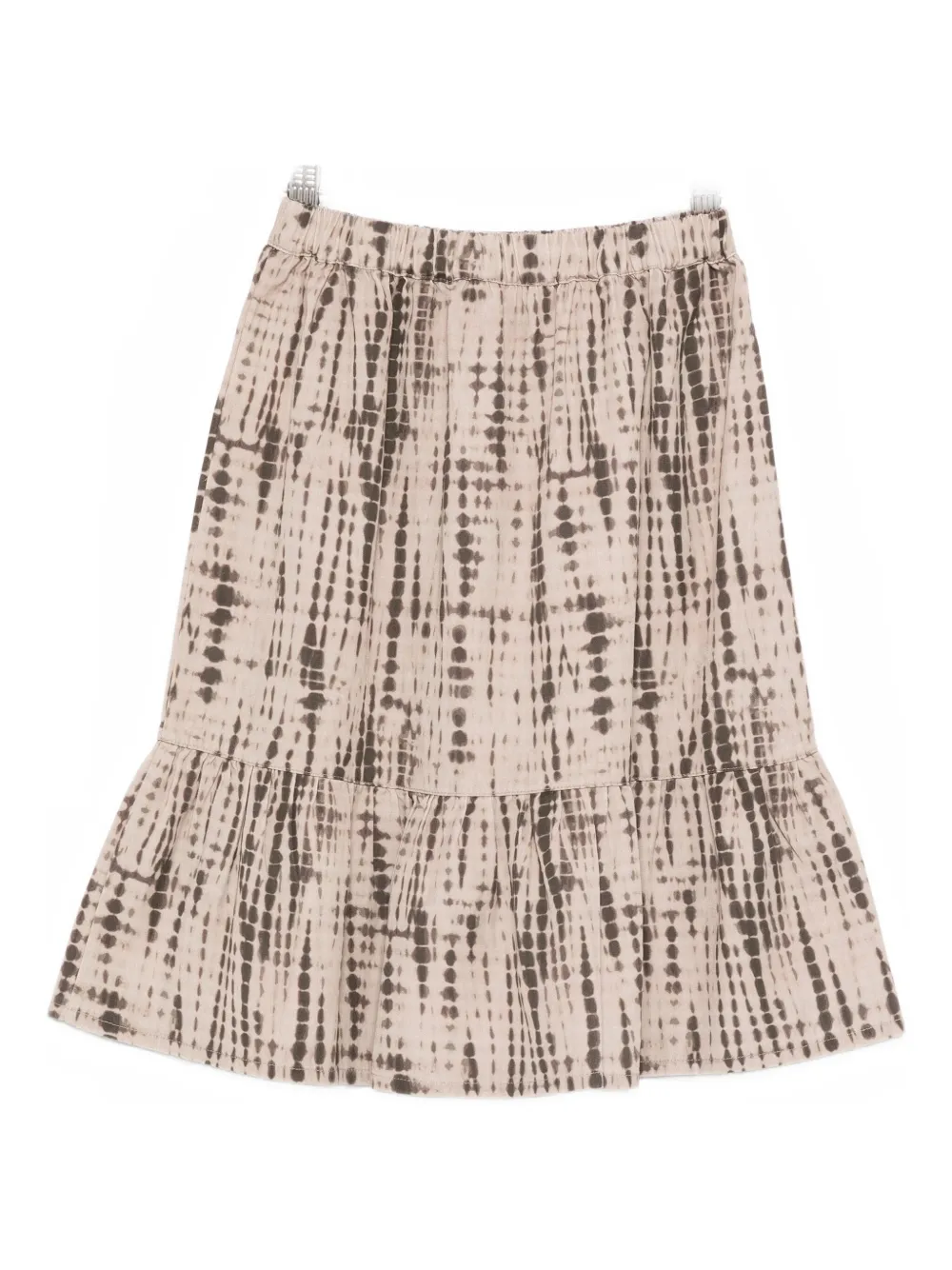 Andorine Tie-dye Ruffled Skirt In Neutral