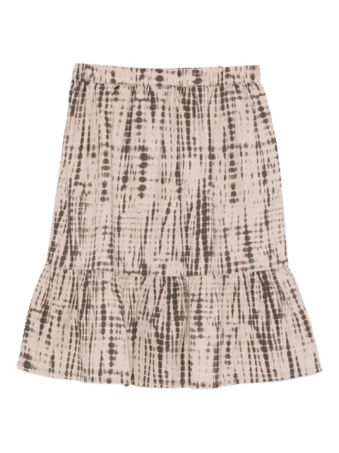 Andorine tie-dye ruffled skirt
