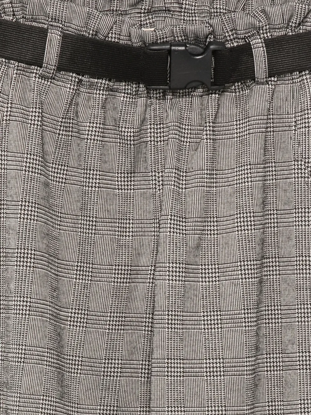 Andorine Checked Belted Trousers In Gray