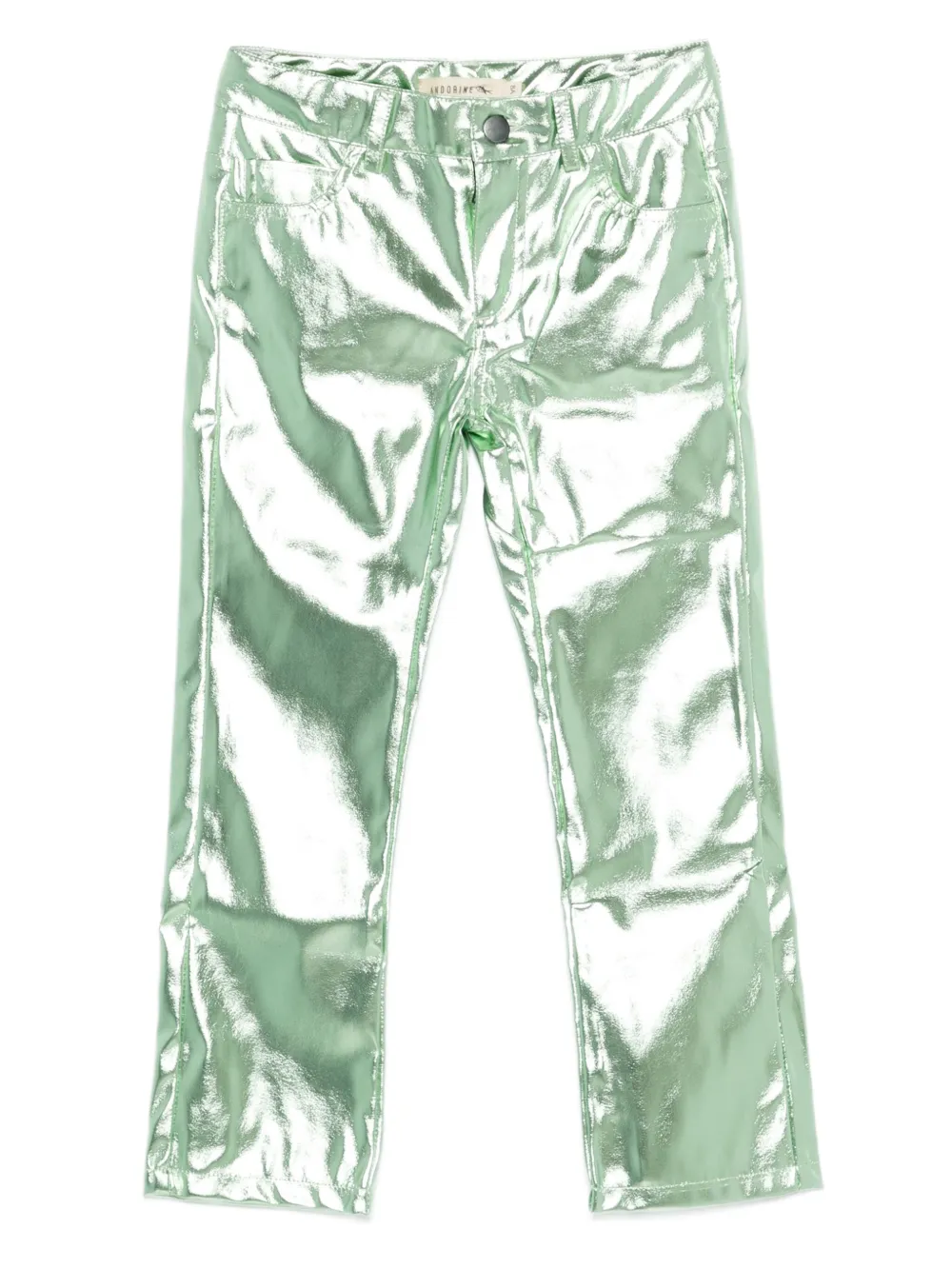 Andorine metallic-effect trousers | Green | Image 1