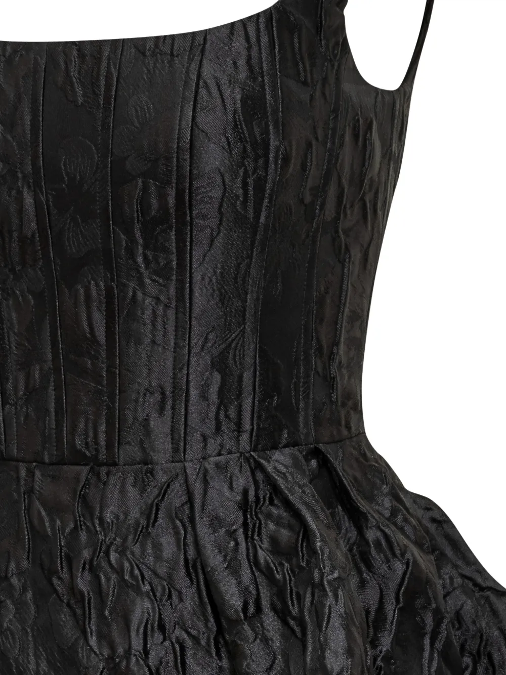 Rebecca Vallance Vanilla Dreams square-neck mini dress Zwart