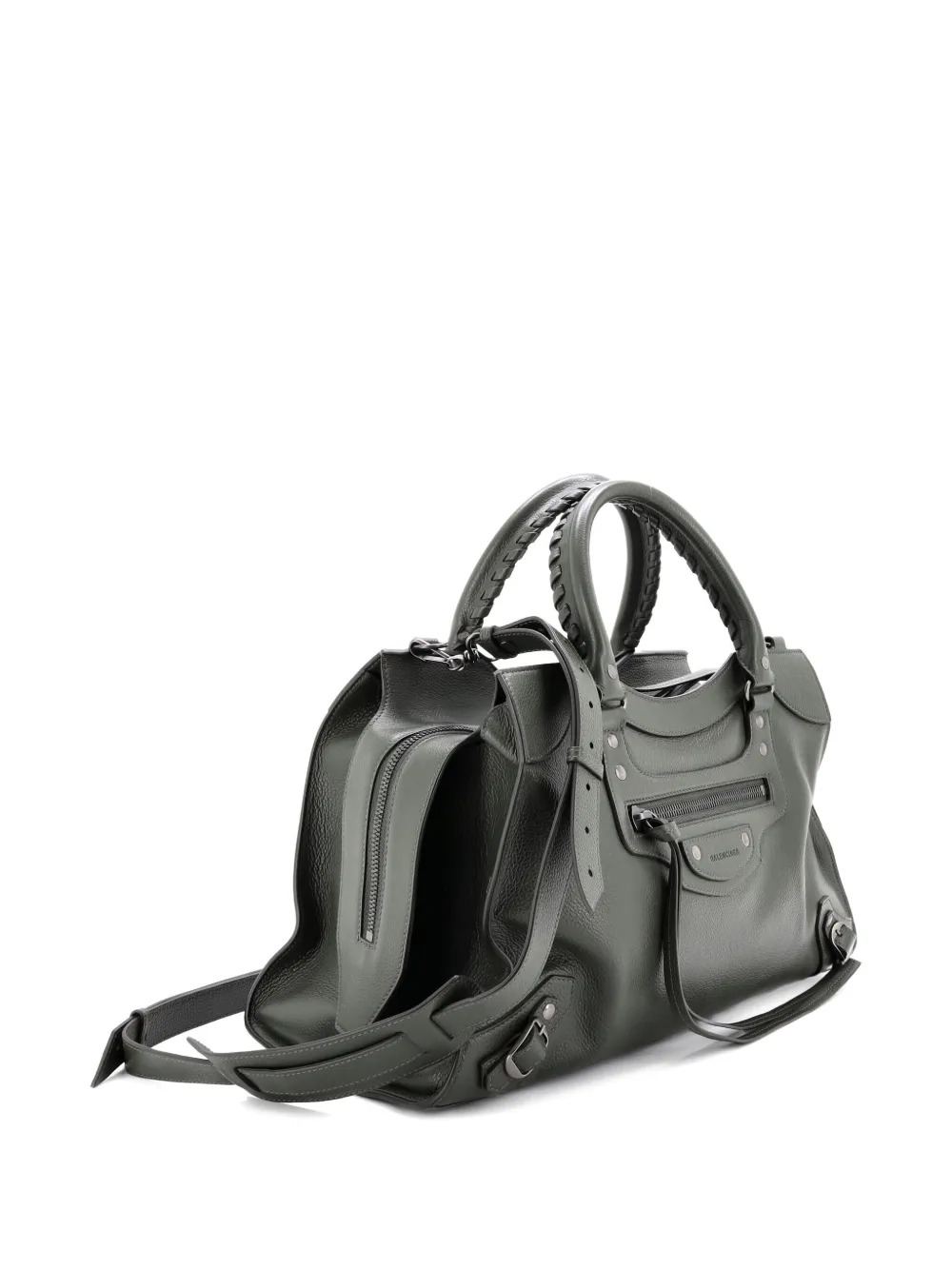 Pre-owned Balenciaga Neo Classic City Bag Leather Medium Tote Bag In Green