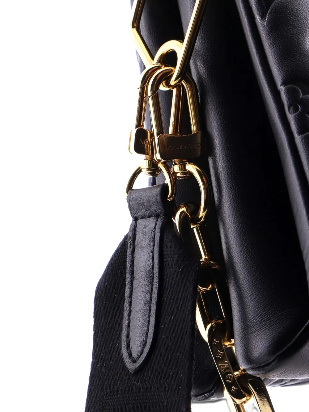 Pre-owned Louis Vuitton Coussin Bag Monogram Embossed Lambskin Pm Crossbody Bag In Black
