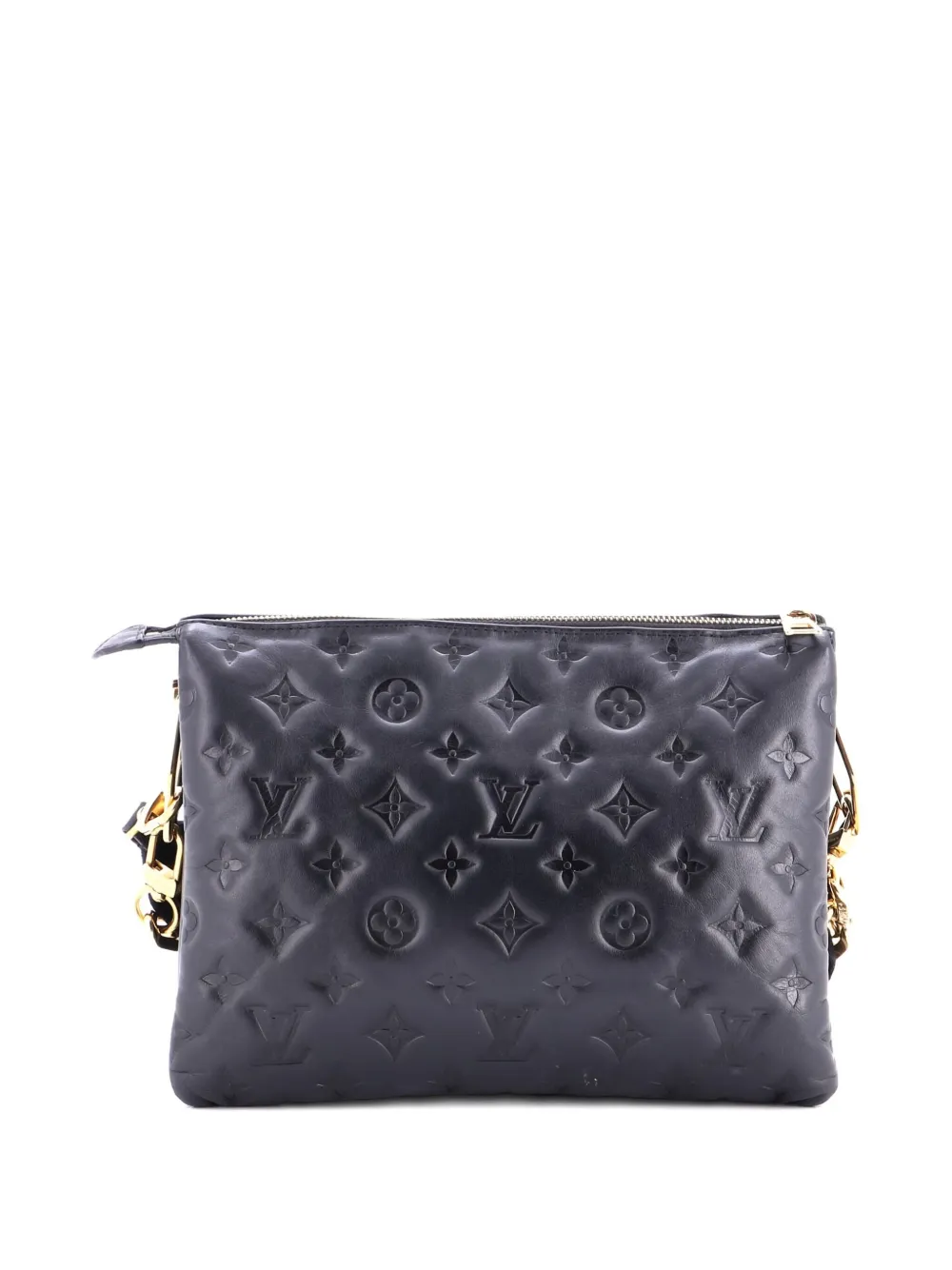 Pre-owned Louis Vuitton Coussin Bag Monogram Embossed Lambskin Pm Crossbody Bag In Black