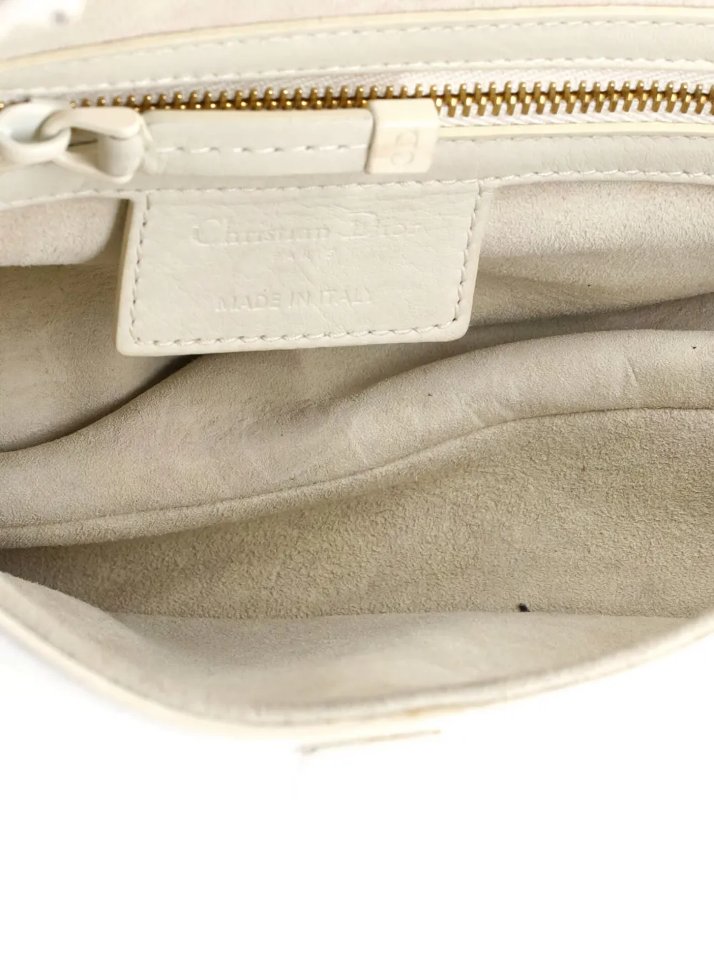 Pre-owned Dior Ultra Matte Saddle Handbag Leather Medium Shoulder Bag In Neutral