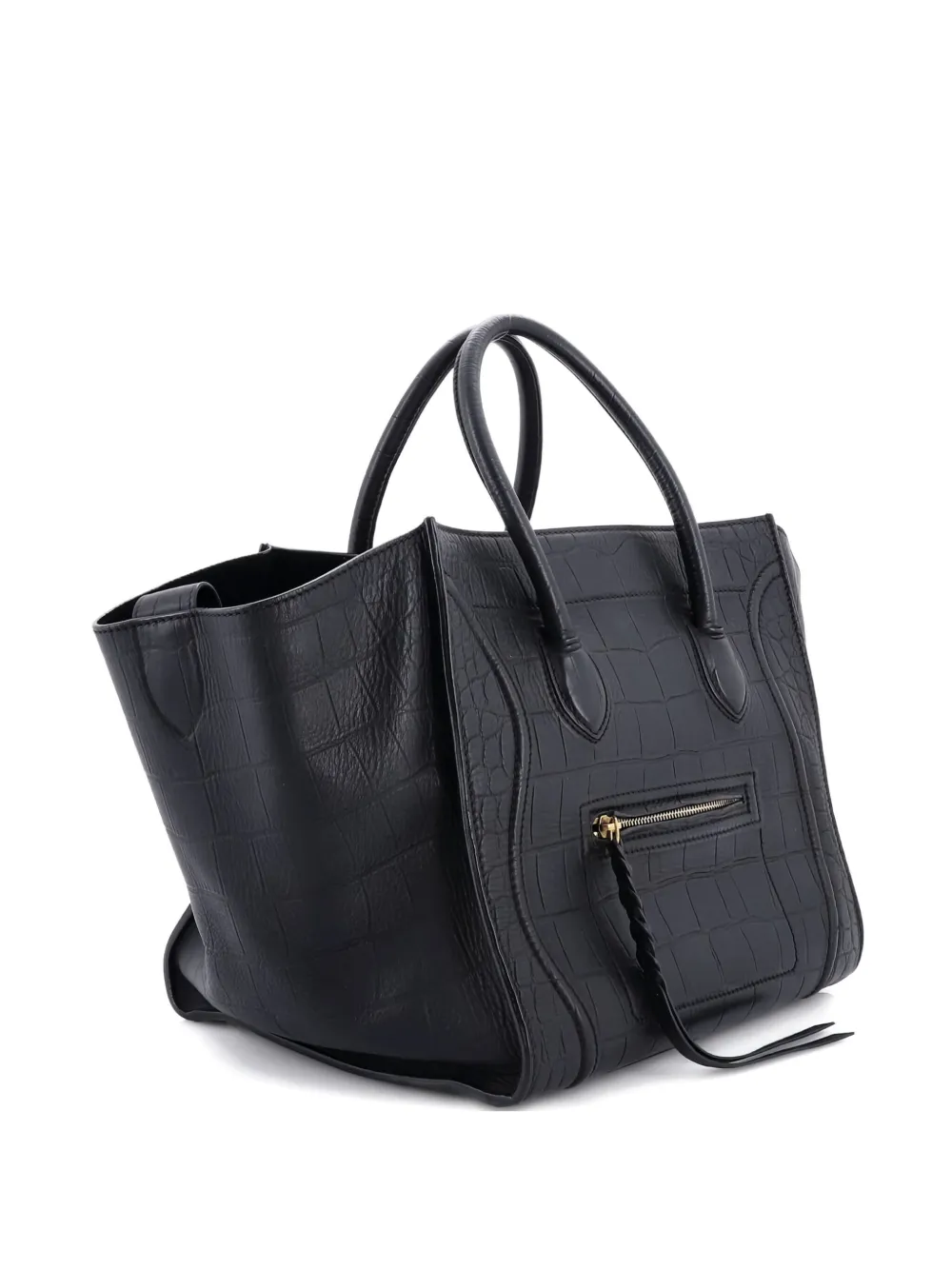 Celine Pre-Owned Phantom Bag Crocodile Embossed Leather Medium tote Celine Pre-Owned Phantom Bag Crocodile Embossed Leather Medium tote