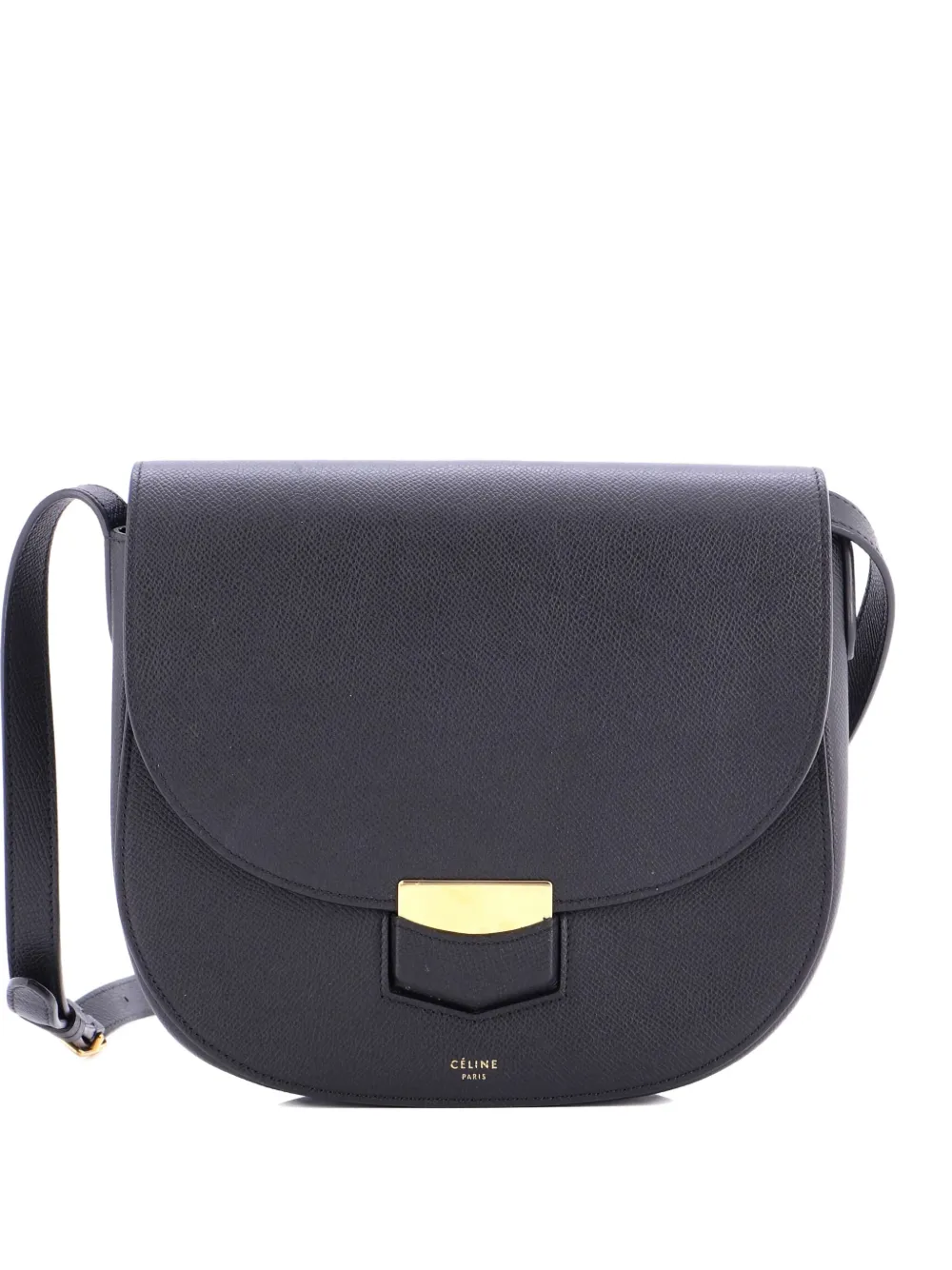 Celine Pre-Owned Trotteur Grainy Leather Medium crossbody bag - ブラック Celine Pre-Owned Trotteur Grainy Leather Medium crossbody bag - ブラック