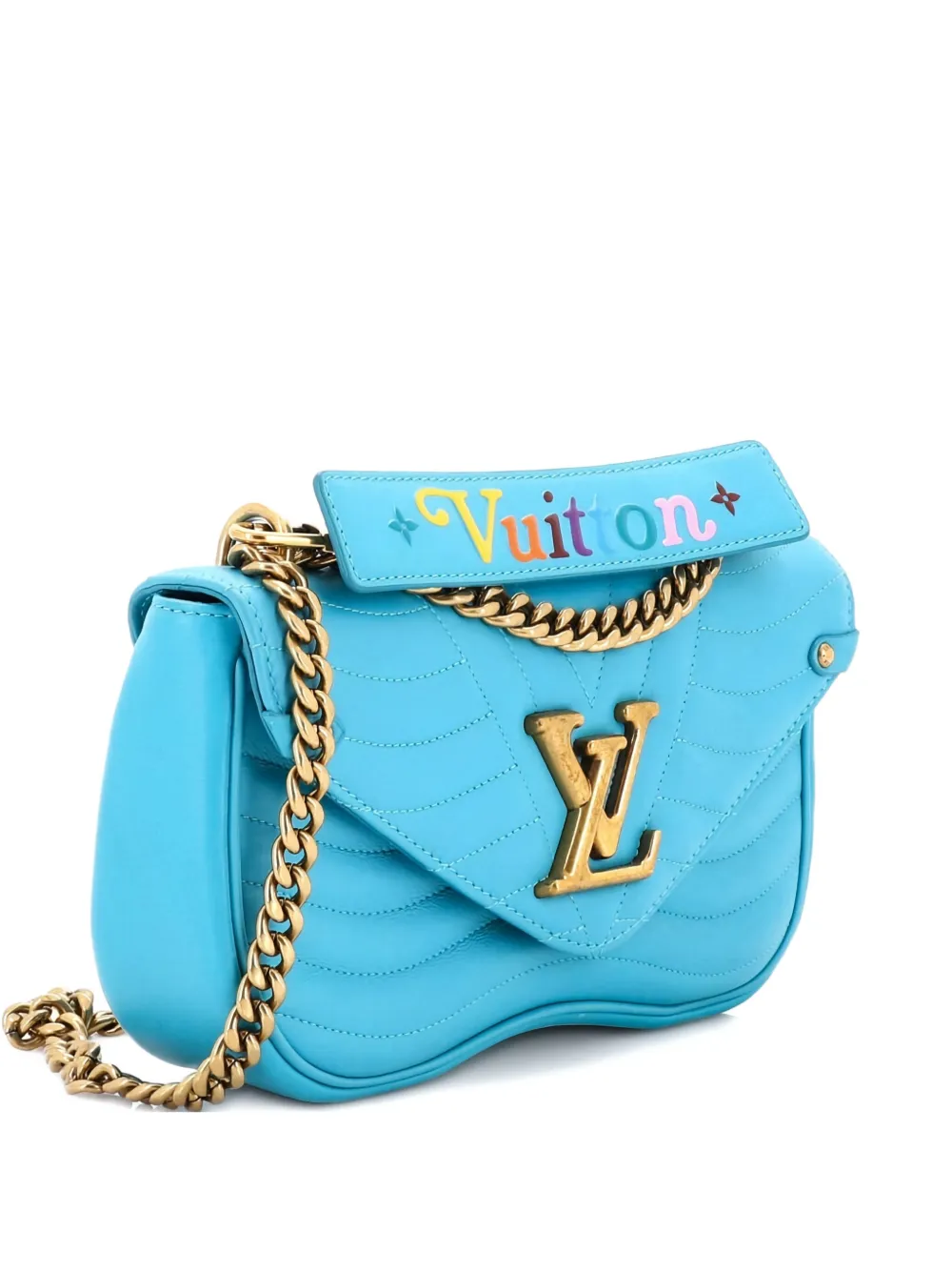Louis Vuitton Pre-Owned New Wave Chain Bag Quilted Leather MM Louis Vuitton Pre-Owned New Wave Chain Bag Quilted Leather MM