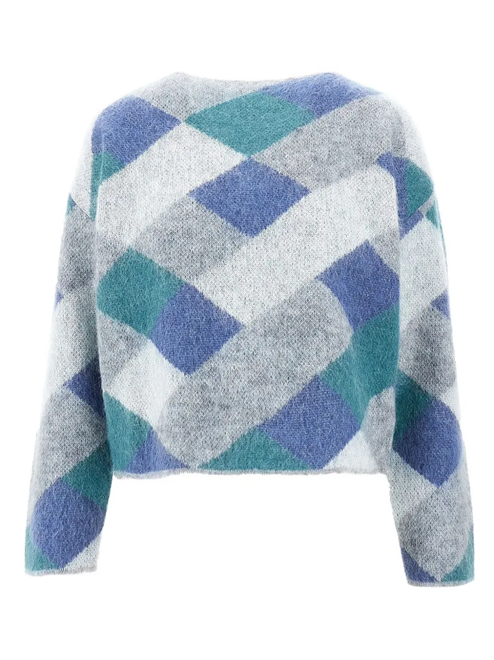 Emporio Armani argyle-pattern sweater - Grigio