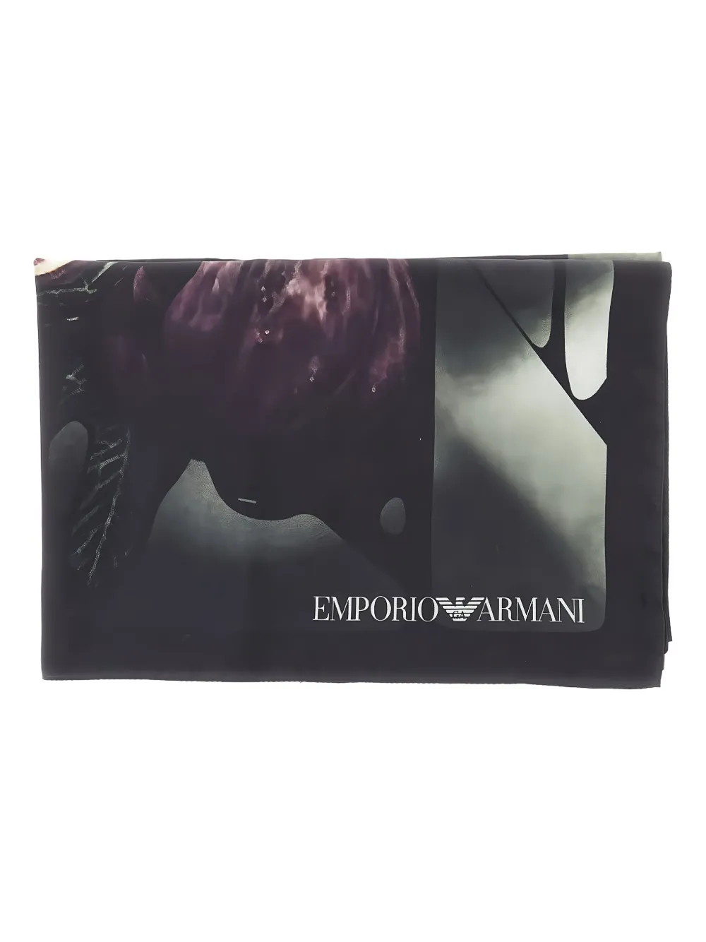 Emporio Armani mascada estampada de seda | negro | Image 1