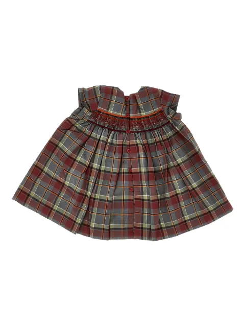 Bonpoint Kariertes Kleid mit Knöpfen