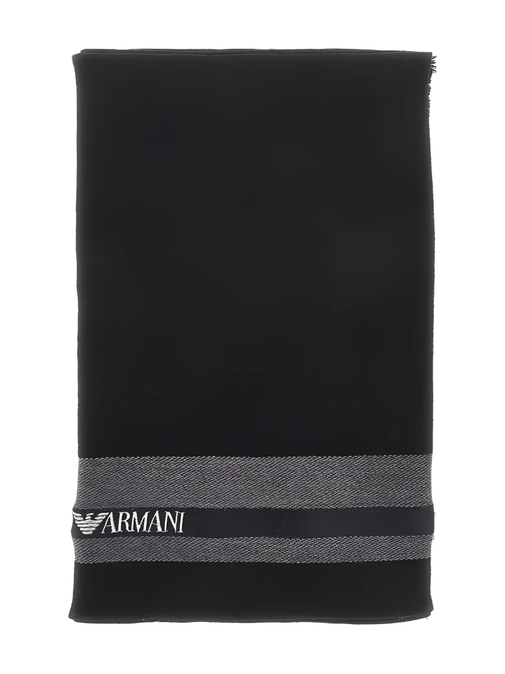 Emporio Armani Sjaal met streepdetail - Zwart