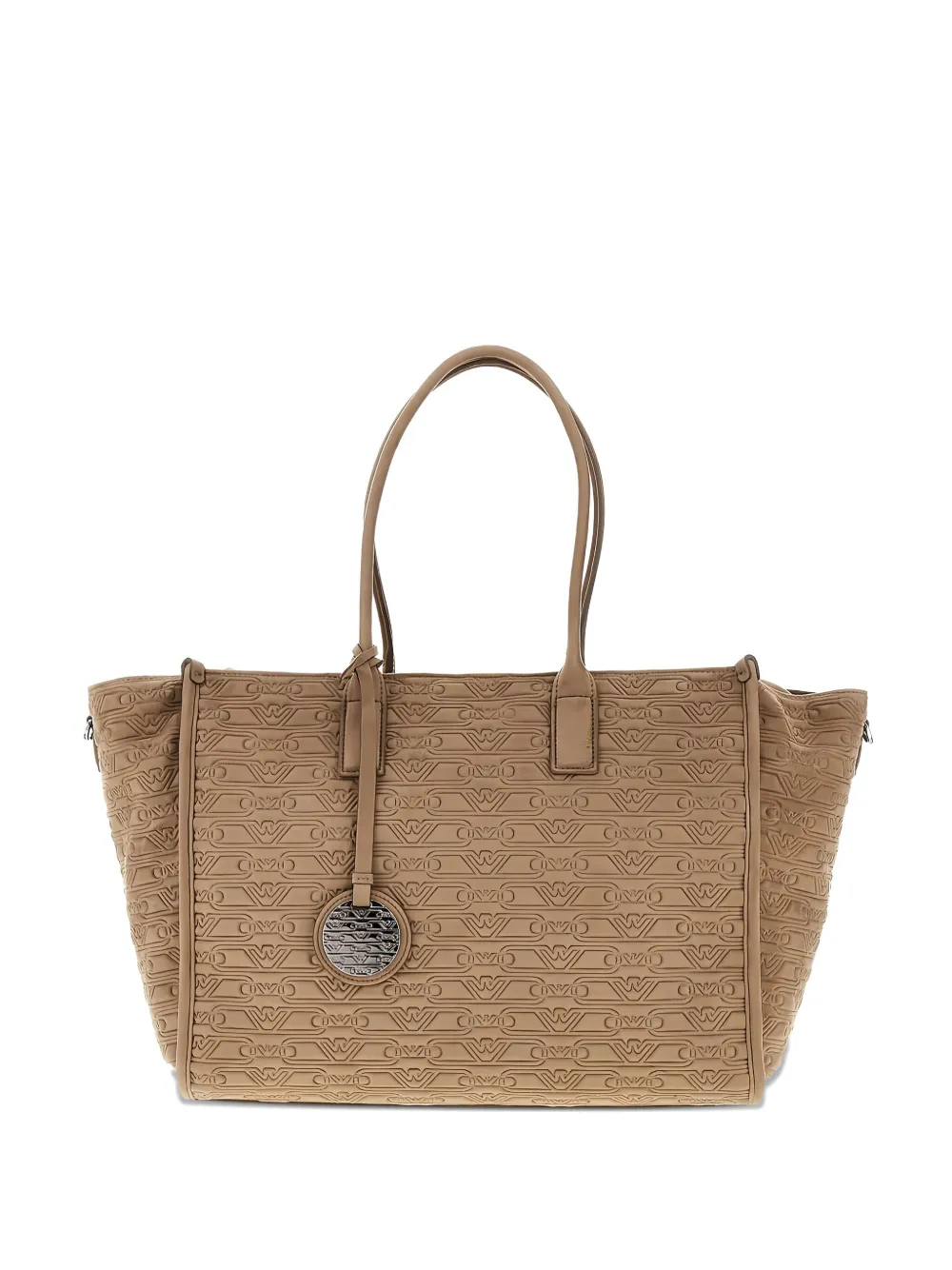 Emporio Armani Shopper met logo-reliëf Beige