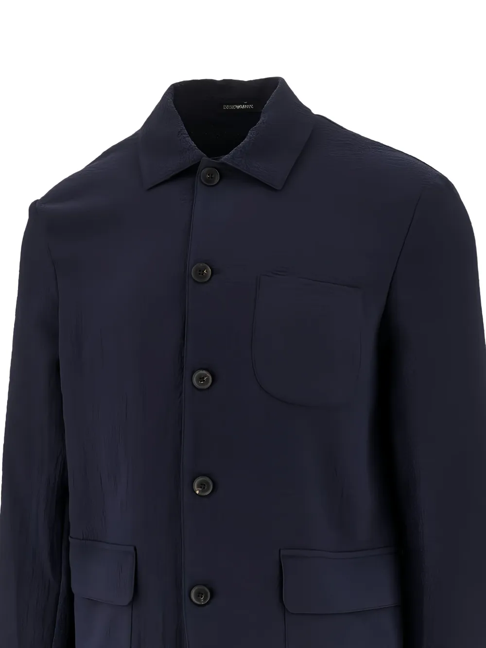 Emporio Armani Shirtjack met borstzak Blauw