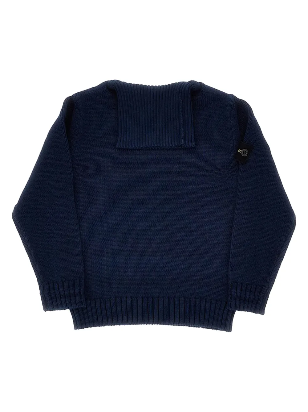 Stone Island Junior Geribbelde sweater Blauw