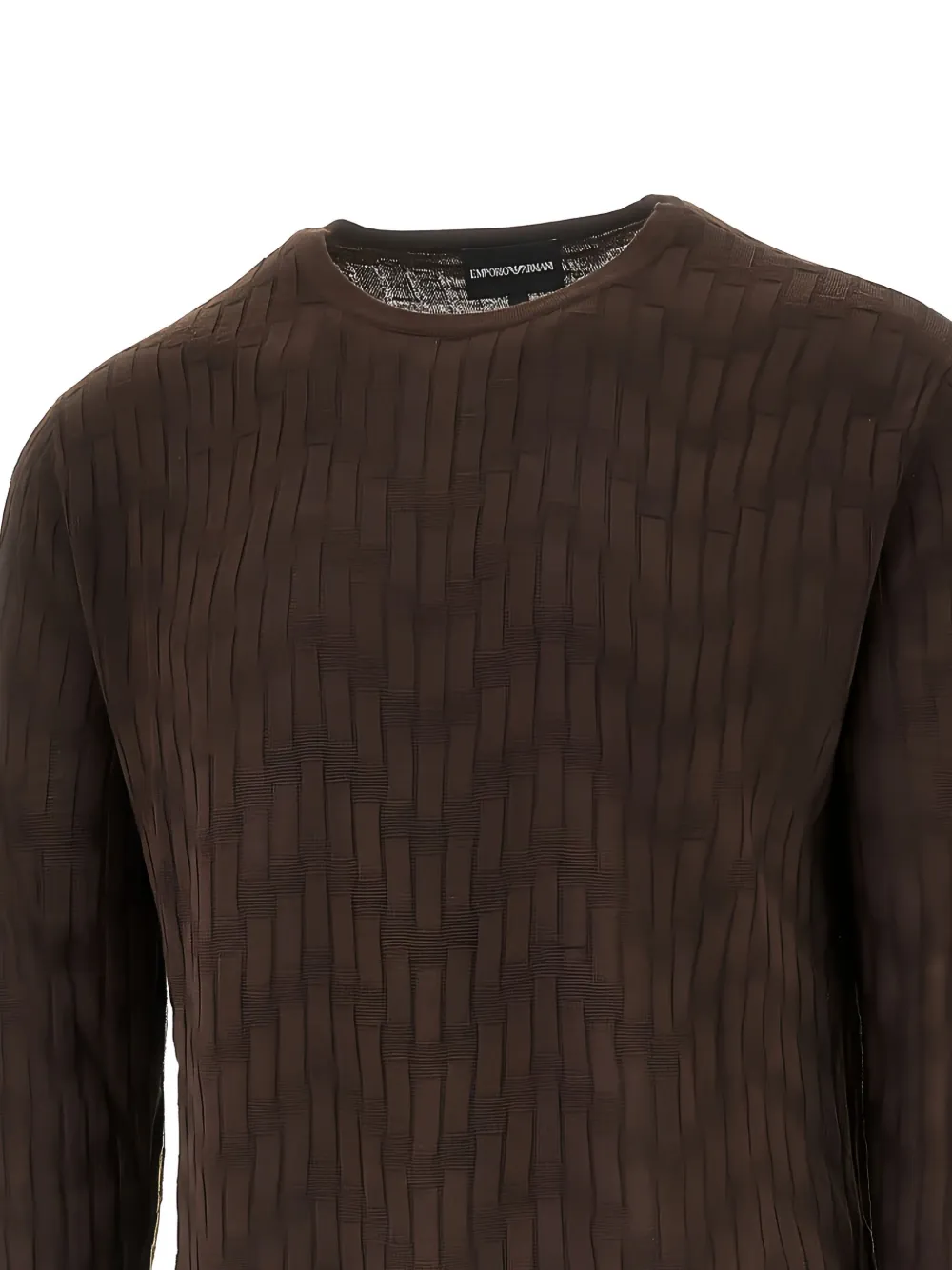 Emporio Armani Geribbelde sweater - Bruin