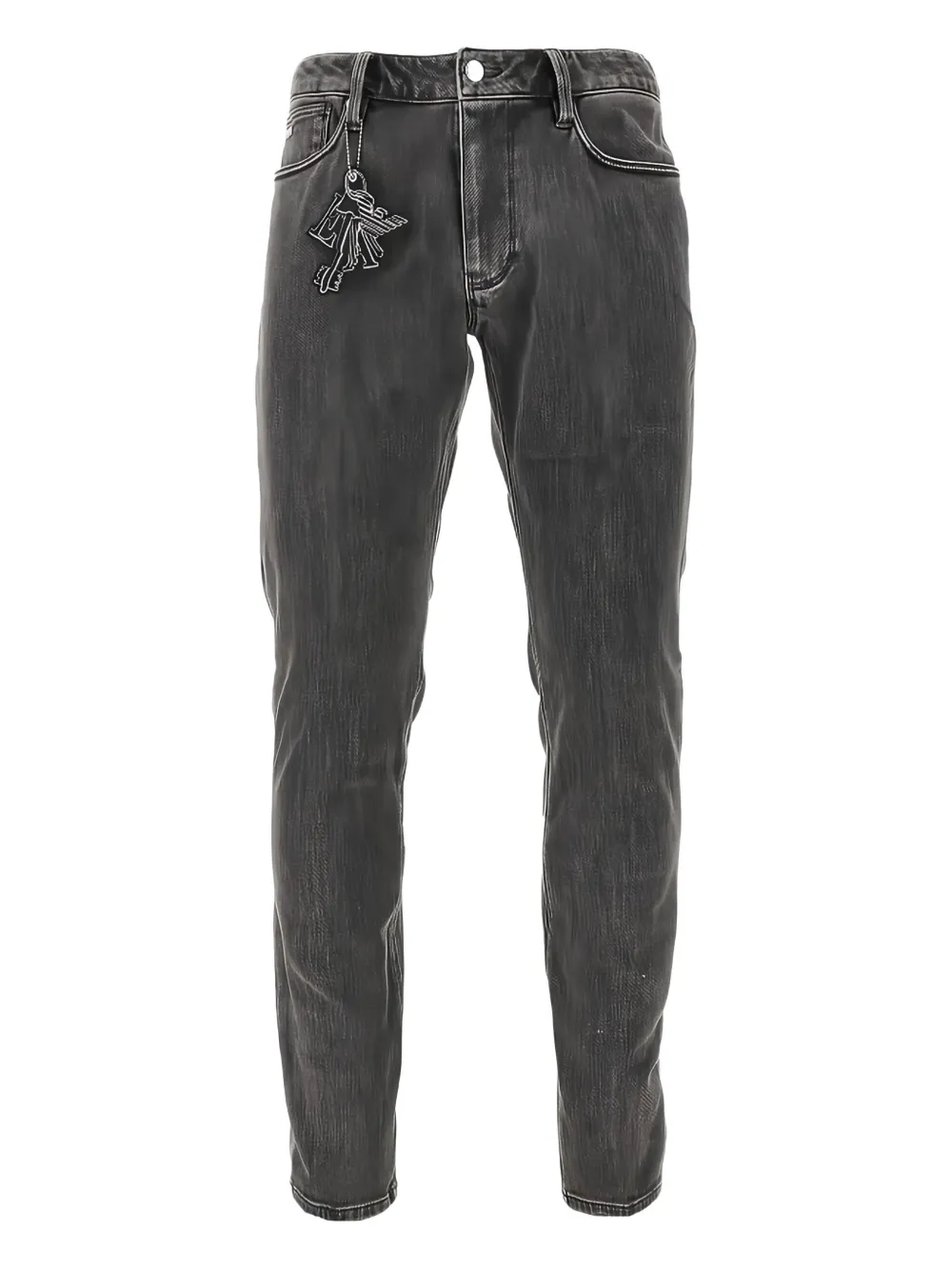 Emporio Armani charm-detail jeans - Grigio