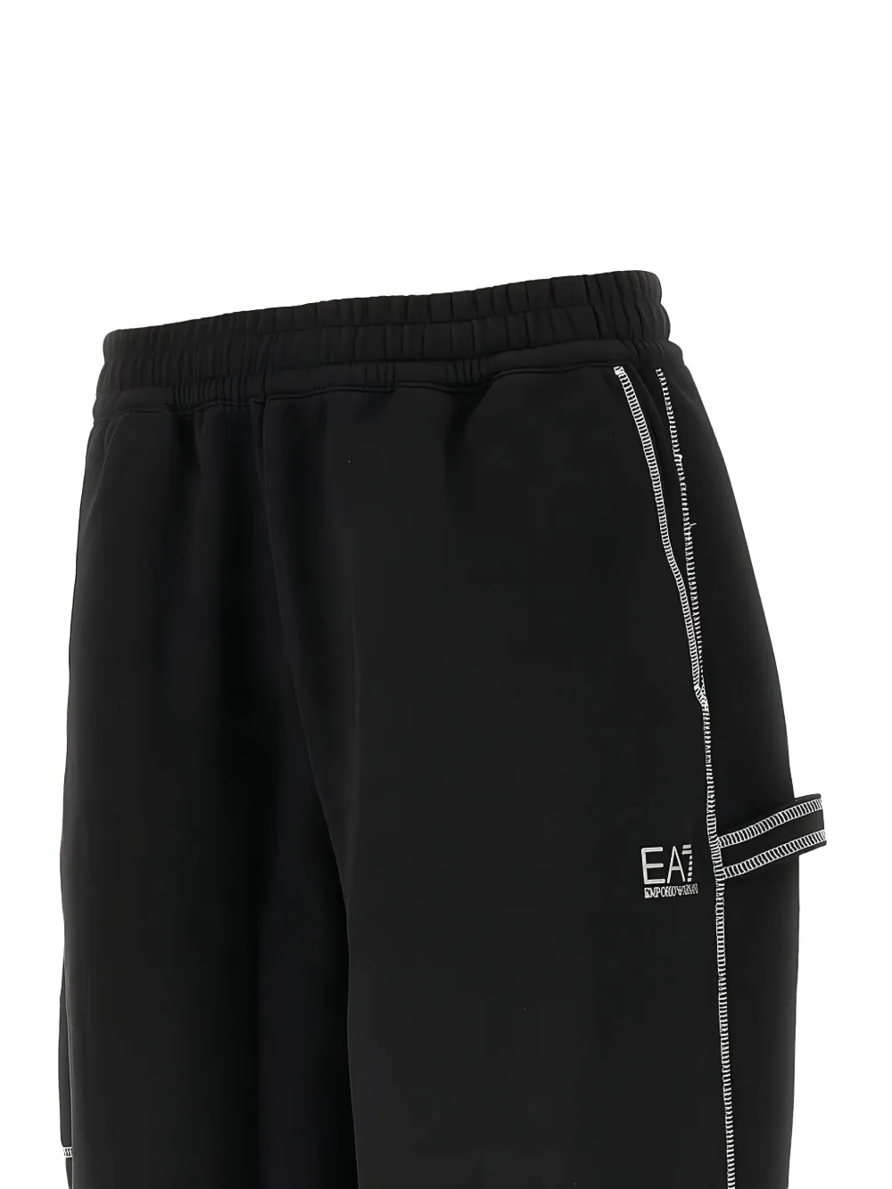 Ea7 Emporio Armani contrast-trim joggers - Zwart