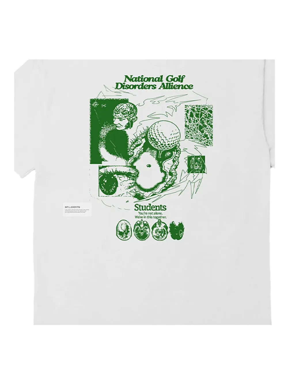 Students Golf You're Not Alone short-sleeved T-shirt - Wit