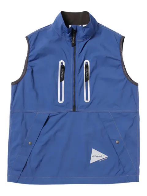 Gramicci brushed-texture nylon vest
