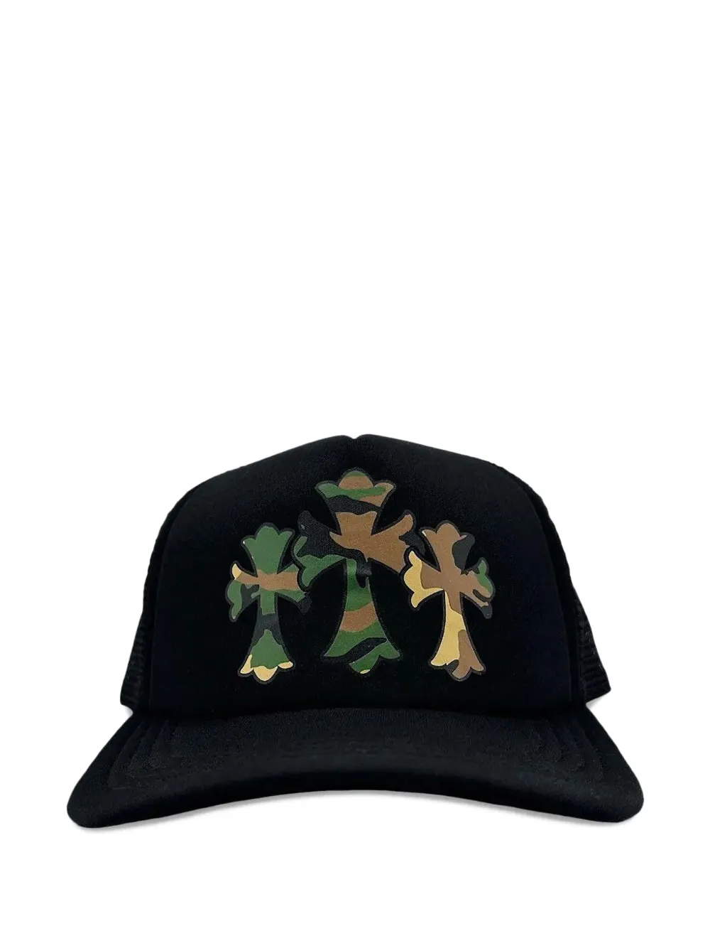 Chrome Hearts Baseballkappe mit Triple Cross Trucker-Print | Schwarz | Image 1