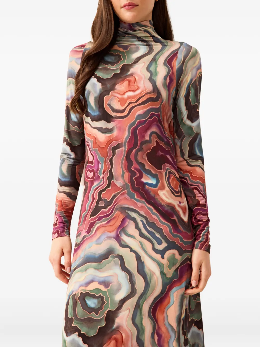 Marie Oliver Paxton Midi Dress In Pink