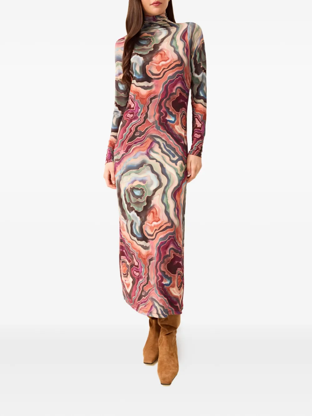 Marie Oliver Paxton midi-jurk - Roze